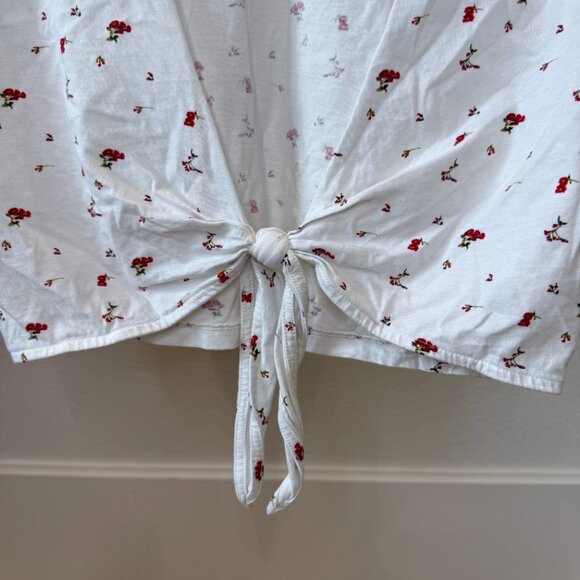 Wilfred Adela Backless Floral Tee • Espace Goji Berry • XS • Cottagecore Red - Picture 12 of 16